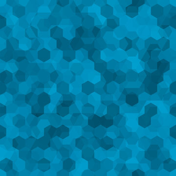 Vector background with denim blue hexagons overlay illustration