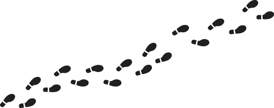 Set of human footprints