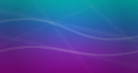Fototapeta premium Abstract flowing lines beautifully intersect a teal, blue, and purple gradient.