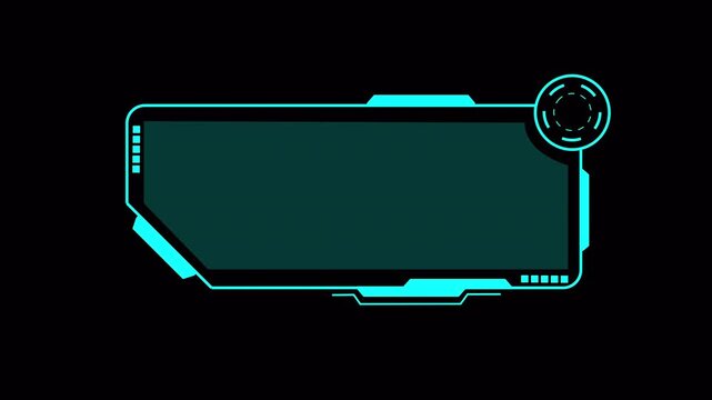 HUD GUI futuristic element Sci-fi concept design HUD Square Frames animation 4k in transparent background