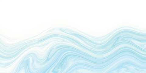 Fototapeta premium Abstract light blue liquid marble swirl pattern with flowing wave lines on a white background