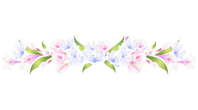 White freesia floral arrangement for wedding invitation.