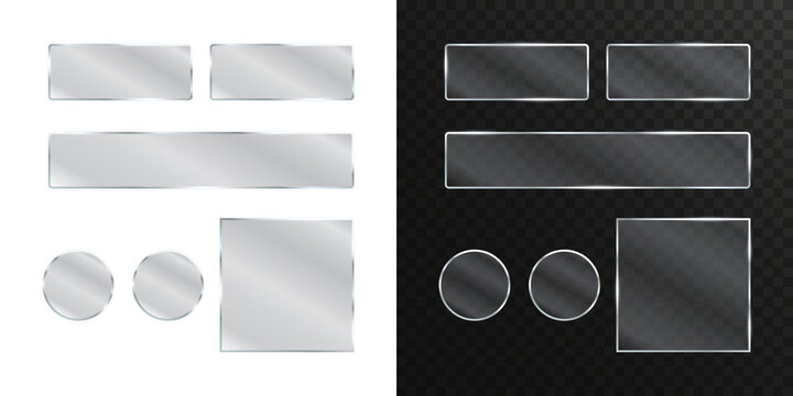 Liquid glass smartphone interface with white UI light frames and shine stroke. Set of vector banners, borders, and glow effects for tech design isolated on transparent background PNG.
