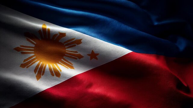 philippines flag waving in the wind