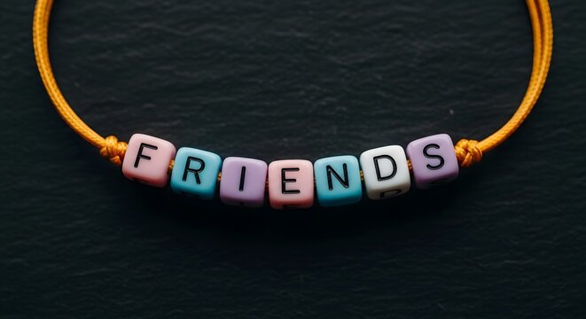 Friendship bracelet with letter beads