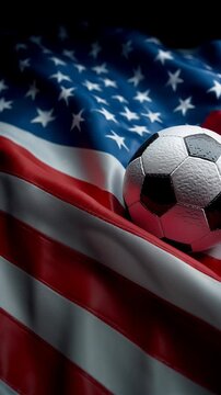 soccer ball with us american flag &ndash; concept for world cup and mls