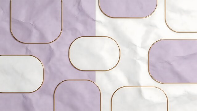 Geometric frames on crumpled paper