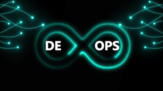DevOps Businessman data exchanges enabling seamless connection on city background, continuous integration, agile processes, infrastructure automation, on transparent concept.