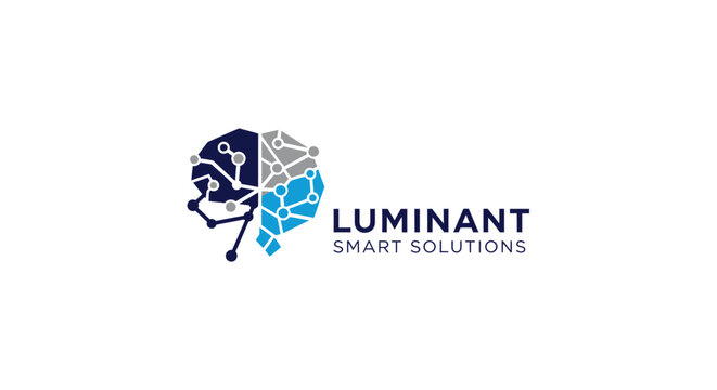 Luminant Smart Solutions company logo design.