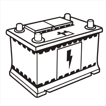 Car Battery Automotive Electrical System Component Illustration