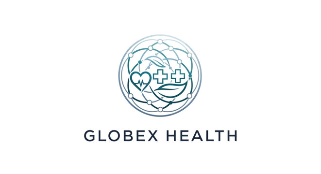Globex Health logo with a smiling face.