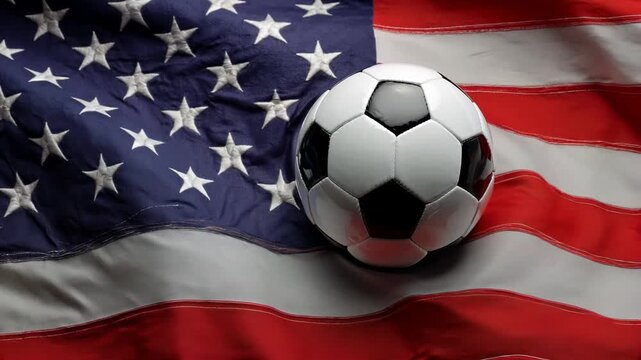 soccer ball with us american flag &ndash; concept for world cup and mls