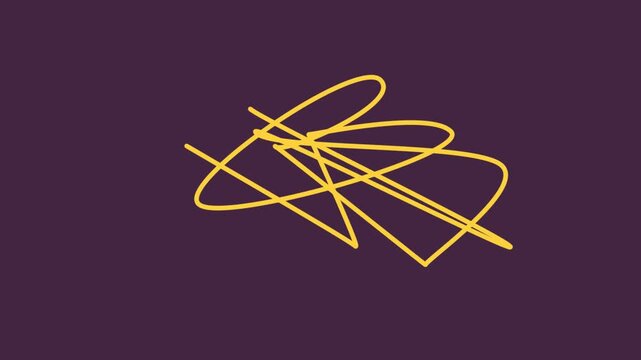 Golden light trail of fishing lure flying through dark purple night sky background