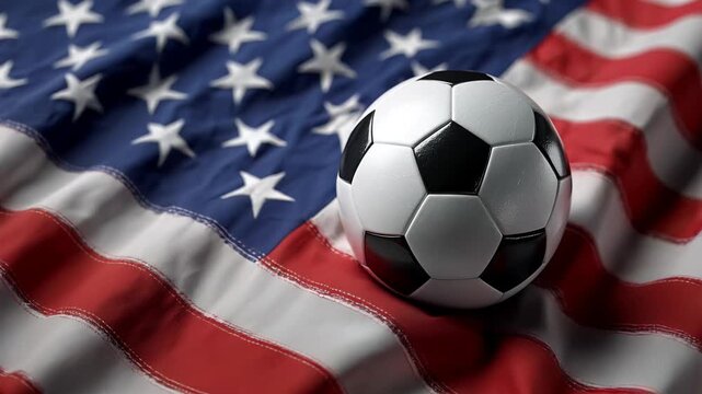 soccer ball with us american flag &ndash; concept for world cup and mls