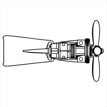 Propeller Shaft and Drivetrain Automotive Illustration