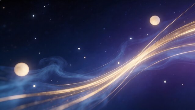 Cosmic scene with stars and nebula