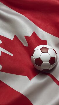 soccer ball with canadian flag &ndash; concept for world cup and mls