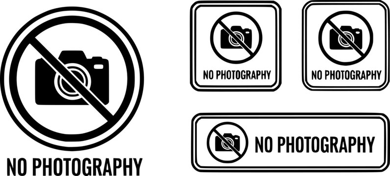 No Photography Sign. No camera vector icon