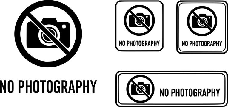 No Photography Sign. No camera vector icon