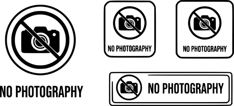 No Photography Sign. No camera vector icon