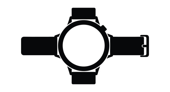 smartwatch silhouette on white background high quality professional detailed modern elegant