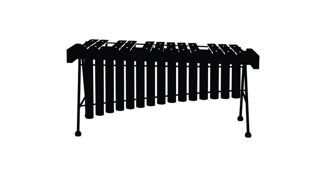 vibraphone silhouette on white background high quality professional detailed modern elegant
