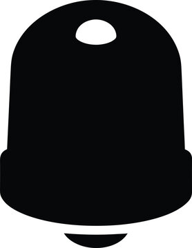Panic Button Flat Icon Style Silhouette Vector Art Illustration