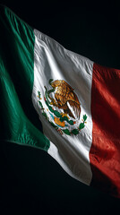 Naklejka premium mexico mexican flag waving on black background
