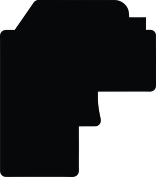 Taser Flat Icon Style Silhouette Vector Art Illustration