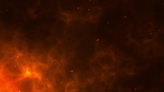 Abstract particles on smoke background
