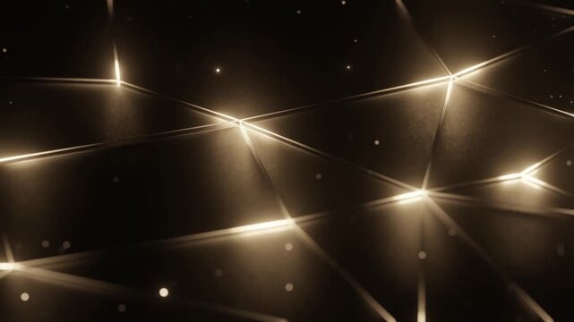 Animated background made of triangles and particles