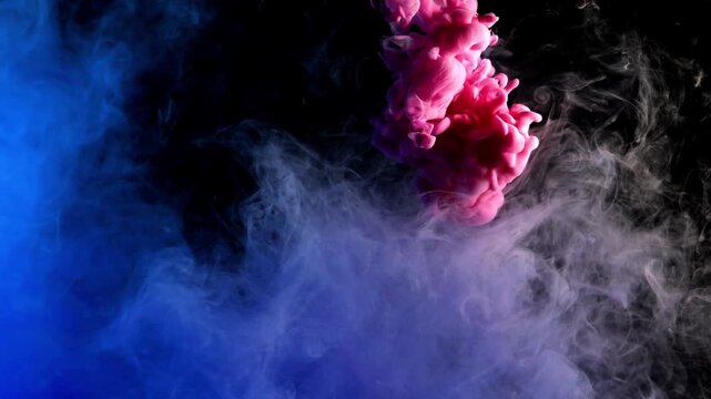 The background of paint is immersed in water