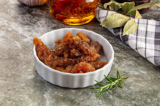 Salted herring fish caviar snack
