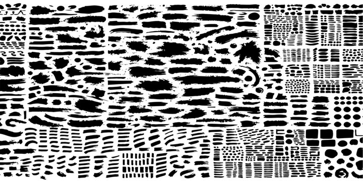 Seamless black and white vector pattern design featuring a grunge texture and QR code symbols for a modern business wallpaper and fabric ornament illustration