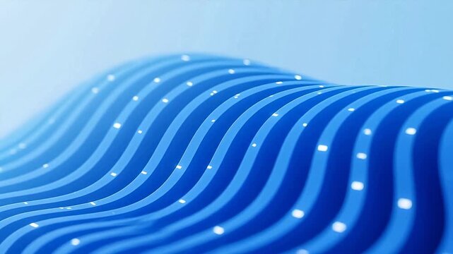 Blue wave pattern with white light points