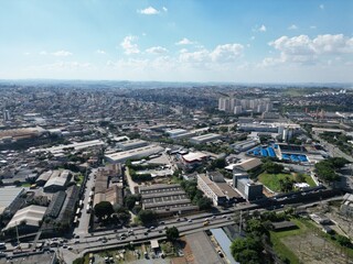 Fototapeta premium Imagens Aereas de Cidade Industrial Contagem Praça Central Cemig 
