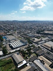 Fototapeta premium Imagens Aereas de Cidade Industrial Contagem Praça Central Cemig 