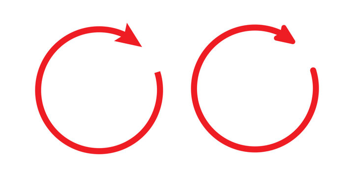 Vector icon of circular arrows indicating rotation or refresh.