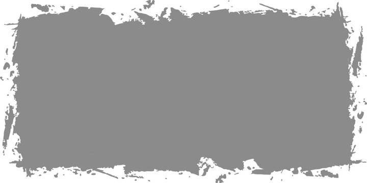 Black grunge textured frame with ink splatter and dirty border design for text or decoration