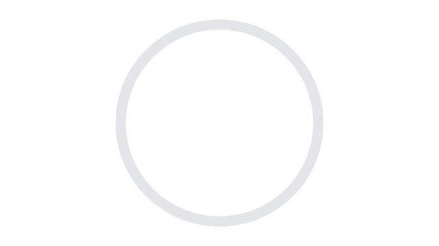 Modern circular countdown timer animation from 10 to 1 with a rotating progress bar. High-quality motion graphics featuring a clean minimalist design on a transparent background (Alpha Channel). Perfe