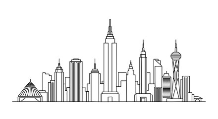Fototapeta premium New york city skyline vector illustration