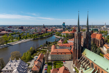 Fototapeta premium Ostrow Tumski in Wrocław, Poland