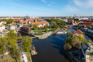 Fototapeta premium Ostrow Tumski in Wrocław, Poland