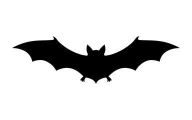 Fototapeta premium Silhouette of a flying bat with wide wingspan for Halloween and spooky decor