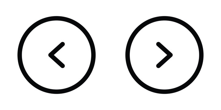 Black previous and next button buttons navigation