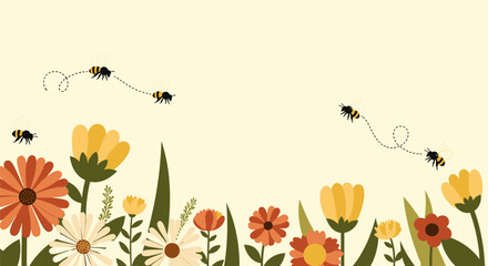 A vibrant and modern floral illustration evokes a sense of growth and natural beauty, ideal for website design, marketing materials, or social media b © Doms