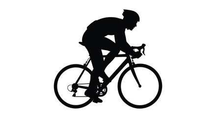 Obraz premium cyclist riding bicycle silhouette high quality professional detailed modern elegant stylish clean crisp vibrant colorful digital creative innovative contemporary premium stunning