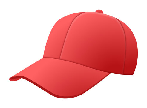 Red cap illustration, isolated on transparent background.