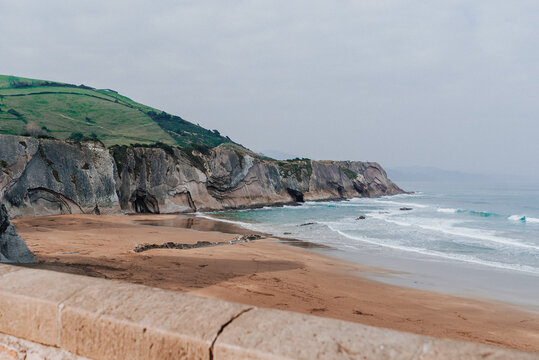 Cliffs of the stunning Basque coastline