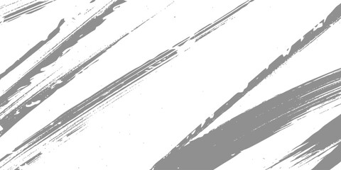 Obraz premium Dynamic gray brush stroke texture with diagonal lines on white background for artistic design